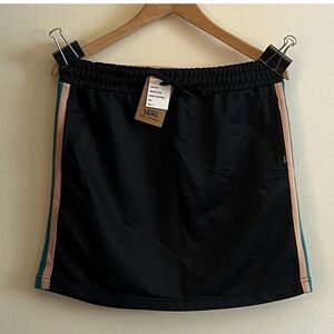 Vans Black Mini Skirt with Pink and Green Stripes